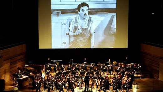 Proyección de ‘Tiempos modernos’, el clásico de Charles Chaplin, en la sala sinfónica del Centro Cultural Miguel Delibes. en el marco de la Seminci - ICAL