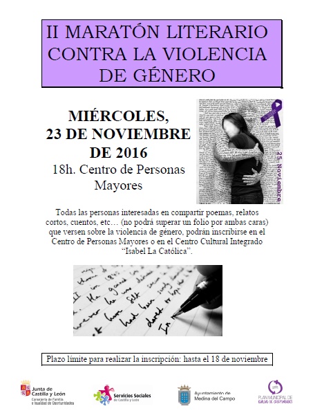 Cartel II Maratón Literario contra la violencia de género