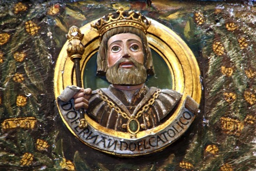 Medallón Fernando el Católico del Convento de Santa María la Real de Dueñas, Medina del Campo