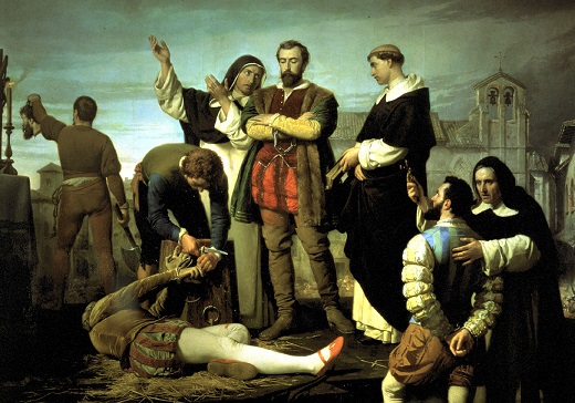 Ejecución de los comuneros de Castilla en Villalar el 24 de abril de 1521, óleo de Antonio Gisbert (1860).