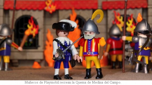 Muñecos de Plaimobil recrean la Quema de Medina del Campo