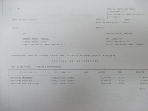 Medina del Campo: El Hospital reclama 171 euros a una anciana por atenderla de los “balazos” de goma de la pistola de un adolescente.