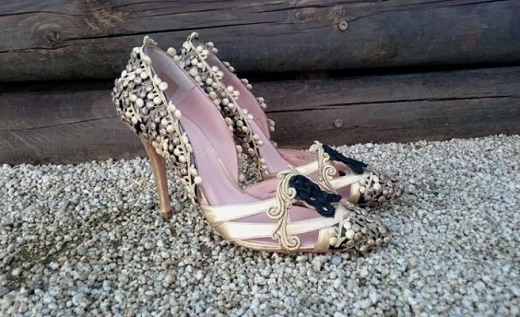 Zapatos modelo “Versalles” de la línea “Couture”. Rocío Mozo