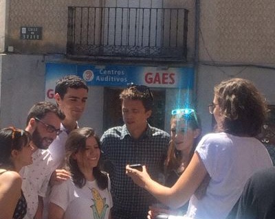 Iñigo Errejón, en la Plaza de Segovia.