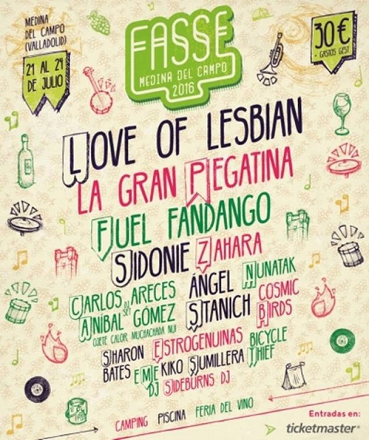 Cartel festival de música Fasse-Rueda.