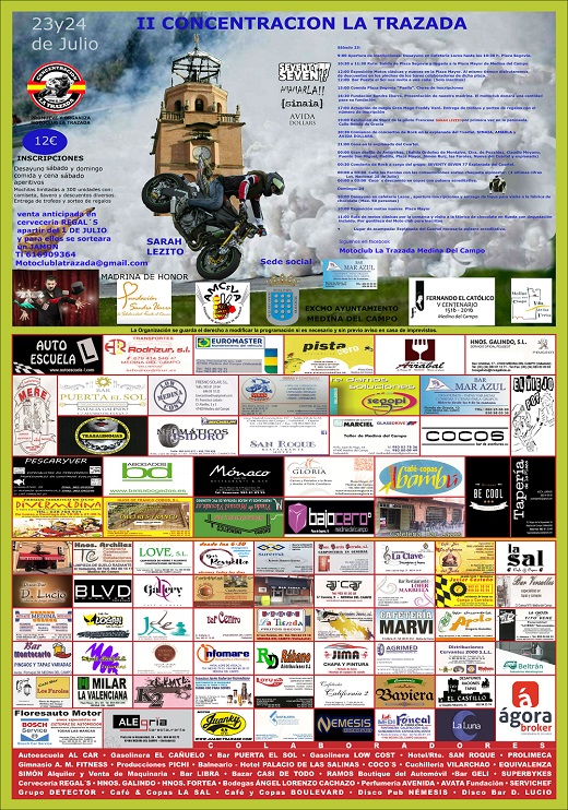 Cartel información Concentración La Trazada 2016 Medina del Campo