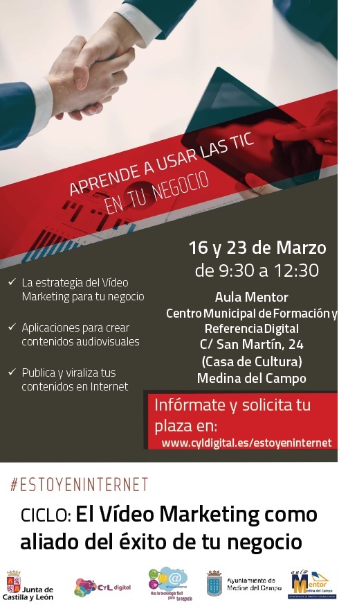 Cartel Curso sobre VIDEO MARKETING, UN ALIADO para EL ÉXITO DE UN NEGOCIO