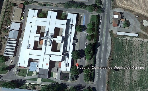 El Hospital comarcal de Medina del Campo vista aérea.