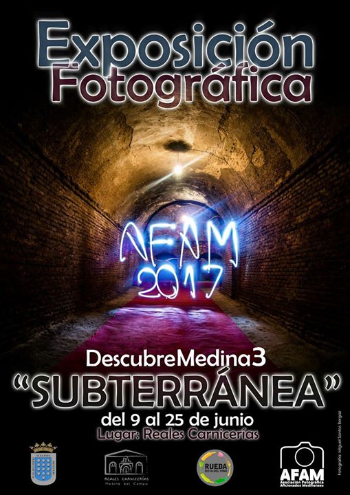 Cartel exposiciçón fotográfica Descrubre Medina3 "subtgerránea"