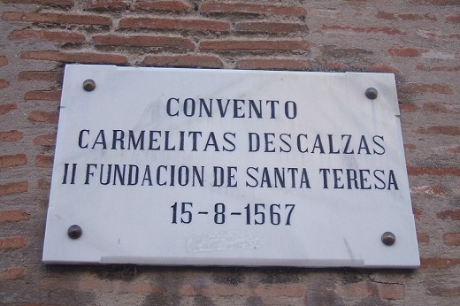 Placa del Convento de San José de Madres Carmelitas Descalzas