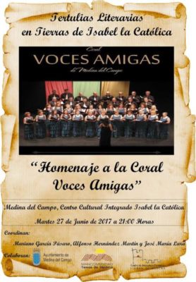 El próximo martes se rendirá un homenaje a la Coral Voces Amigas de Medina del Campo.