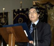 Antonio Meléndez, en la lectura del pregón en Medina. / FRAN JIMÉNEZ