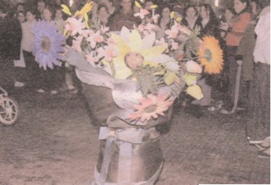El ramito de flores que consiguió el primer premio individual