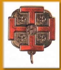 Insignias: Cruz del Santo Sepulcro de Jerusalén. Medalla de la insignia oficial.