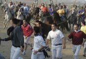 Uno de los tradicionales encierros de Medina, celebrado durante las fiestas de San Antolín 2003. / FRAN JIMÉNEZ