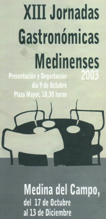 Cartel anunciador de las  XIII Jornadas Gastronómicas de Medina del Campo