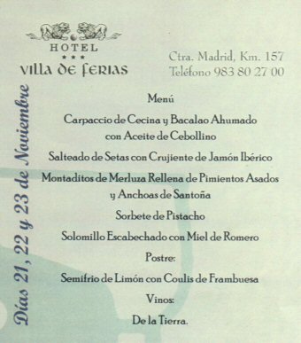 RESTAURANTE VILLA DE FERIAS