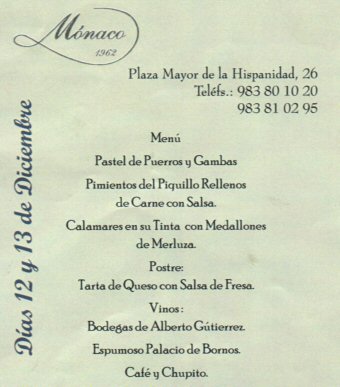 RESTAURANTE MÓNACO