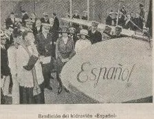 Pequeña foto de la bendición del primer hidroavión hecho en Barcelona con motor hispanosiuza, Donación de Eusebio Giraldo Crespo de Medina del Campo Pequeña foto de la bendición del primer hidroavión hecho en Barcelona con motor hispanosiuza, Donación de Eusebio Giraldo Crespo de Medina del Campo