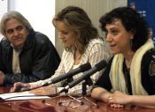 Juan Carlos Moretti, Silvia Clemente y Mercedes Asenjo, en la presentación. 