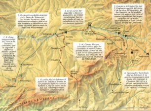 En el añoo 939, Abd al-Rahman III organizó la campaña de la omnipotencia, una basta expedición militar con el ebjeto de aniquilar el reino de León. Leoneses, navarros y castellanos, aliados, vencieron cerca de Simancas al ejército musulmán, que fue perseguido y nuevamente derrotado en Alhandega.