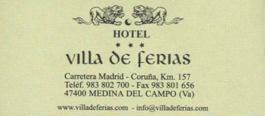 Hotel y restaurante Villa de Ferias de Medina del Campo