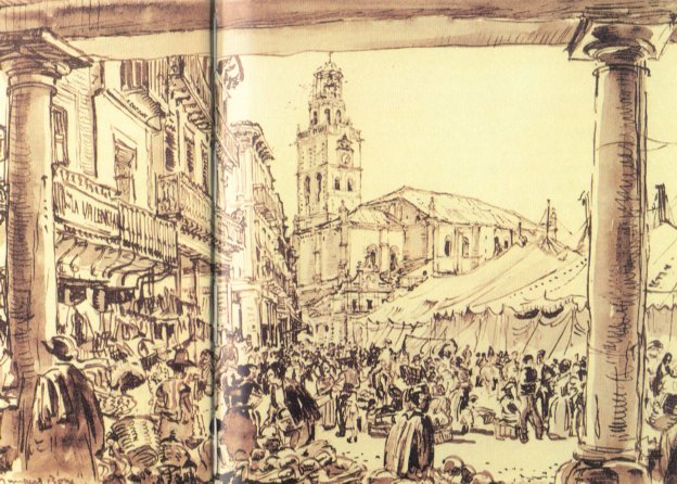 Mercado en la plaza Mayor