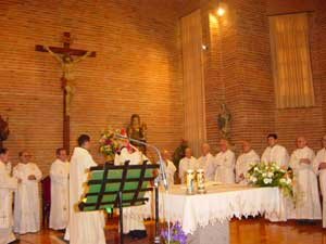 Misa celebrada en el convento