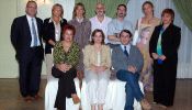 Sentados, Elvira Vázquez, Marisa Sacristán, Ramiro del Río. De pie, Antonio Sastre, Charo Román, María José Curiel, Santiago Aranda, Vicente Muñoz, Ana Pena, y Celina Matilla. / FRAN JIMÉNEZ