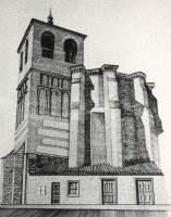 Dibujo autor página: Parroquia de San Miguel torre y ábside