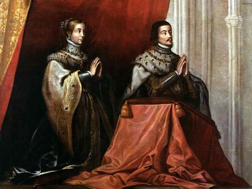 'Los Reyes Católicos bajo un dosel', lienzo anónimo del siglo XVII. Museo del Prado