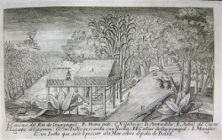 Grabado calcográfico perteneciente al libro: Jorge Juan y Antonio de Ulloa, Relacion historica del viage a la America meridional. Madrid, 1748 (Biblioteca de Santa Cruz)