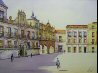 Casas Consistoriales, Casa del Cabildo o de los Arcos y a su derecha, Palacio Real Testamentario.