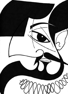 Caballero espaol. Dibujo de Cristina Figueroa