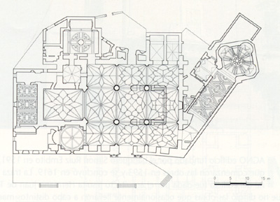 Plano de la Iglesia Colegiata de San Antolín y de la capilla de las Angustias