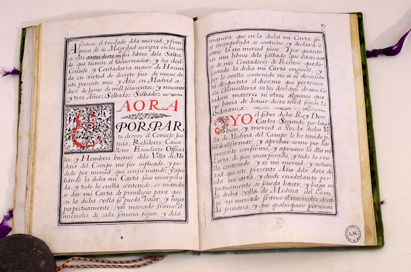 Privilegio de Carlos II concediendo a Medina del Campo mercado franco todos los mircoles del ao; 1693