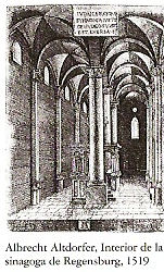 Albrecht Altdorfer Interior Sinagoga Regensburg 1519