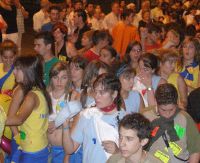 Desfile de peñas durante las pasadas fiestas. / F. J.