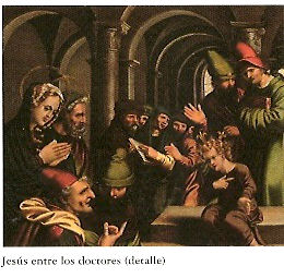 Jesús entre los doctores (detalle)