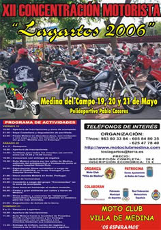 Cartel XII Concentración motorista "Lagartos 2006"