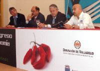 Jesús Ramiro, Crescencio Martín, Dionisio Miguel Recio y Carlos Rochas, en la clausura del congreso. / F. J.