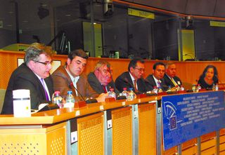 Un momento de la presentación de la ruta, a la que asistió la eurodiputada Iratxe García.