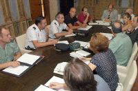 Reunión de la Junta Local de Seguridad, ayer, en Medina del Campo. / F. J. 