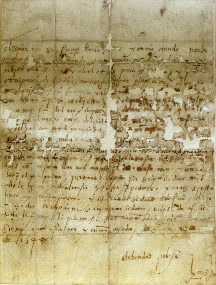 Carta autógrafa de San Ignacio de Loyola a su hermano Beltrán. Roma, 20 de marzo de 1540