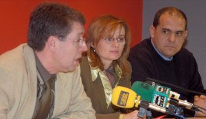 Jorge Félix Alonso, Ana Vázquez y Alfredo Losada, en una rueda de prensa anterior. / EL NORTE