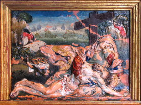 Juan de Juni La Piedad Hacia 1540 Relieve en barro cocido policromado (50 x 39 cm.) Museo Diocesano y Catedralicio de Valladolid