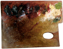 Paleta de Eduardo Rosales. Hacia 1870  Rosales