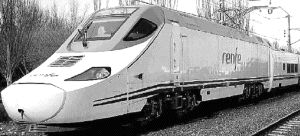 Modelo del tren Talgo s-130 con ejes de rodadura variable que circulará por la nueva línea de alta velocidad. / RENFE