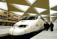 Imagen de un tren de Alta Velocidad. Imagen de un tren de Alta Velocidad.