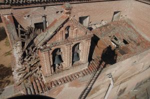 Vista aérea del antiguo Hospital Simón Ruiz, un edificio histórico del siglo XVI. / FRAN JIMÉNEZ